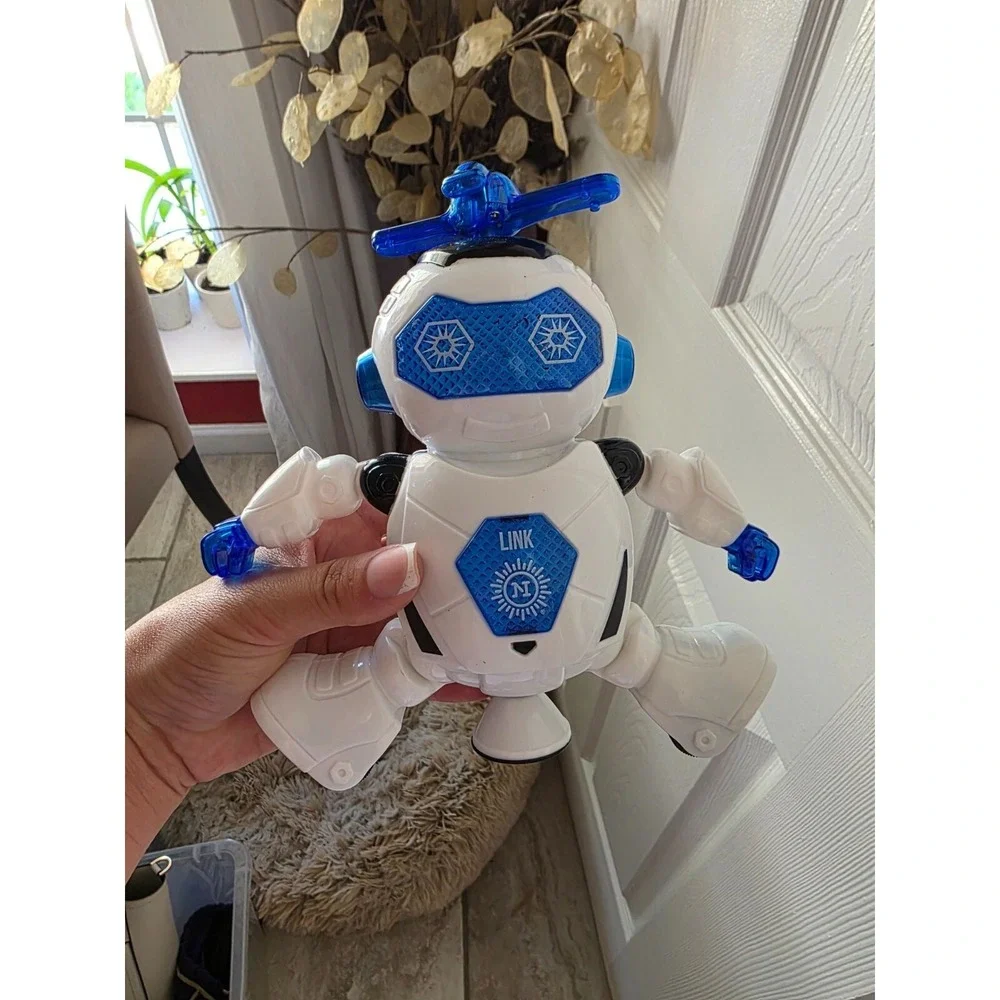 Robot Toys for Kids, 360° Body Dancing Robot Toy with LED Lights and Music, Smar
